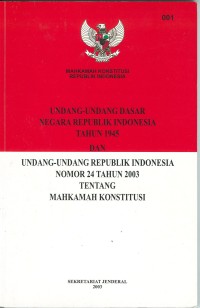 Image of Undang-Undang Dasar Negara Republik Indonesia Tahun 1945