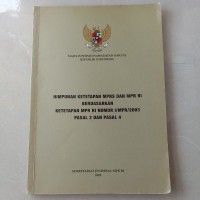Image of Himpunan Ketetapan MPRS Dan MPR RI Berdasarkan Ketetapan MPR RI Nomor I/MPR2003 Pasal 2 Dan Pasal 4