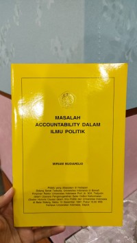 Image of Masalah Accountability dalam Ilmu Politik