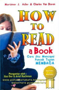 Image of HOW TO READ a BOOK