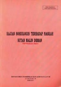 Image of Kajian Sosiologis terhadap Naskah Sutan Malin Deman